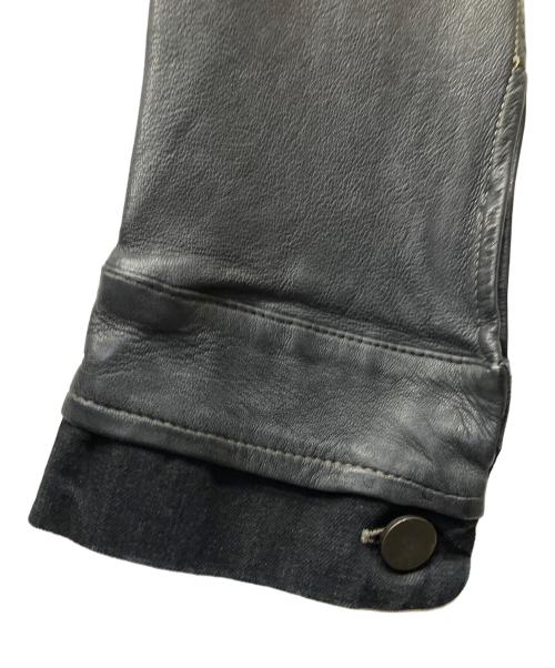 COLLECTION PRIVEE?（コレクション プリベー）COLLECTION PRIVEE? (コレクション プリベー) レザージャケット ブラック サイズ:46の古着・服飾アイテム