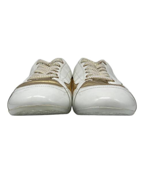DOLCE & GABBANA（ドルチェ＆ガッバーナ）DOLCE & GABBANA (ドルチェ＆ガッバーナ) ローカットスニーカー ゴールド×ホワイト サイズ:43の古着・服飾アイテム