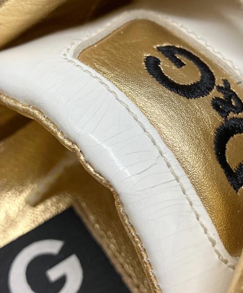DOLCE & GABBANA（ドルチェ＆ガッバーナ）DOLCE & GABBANA (ドルチェ＆ガッバーナ) ローカットスニーカー ゴールド×ホワイト サイズ:43の古着・服飾アイテム