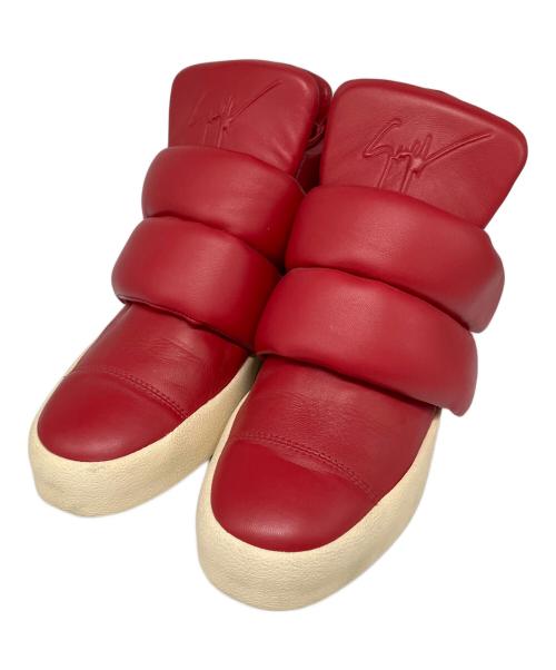 GIUSEPPE ZANOTTI（ジュゼッペザノッティ）GIUSEPPE ZANOTTI (ジュゼッペザノッティ) ハイカットスニーカー レッド サイズ:42 1/2の古着・服飾アイテム