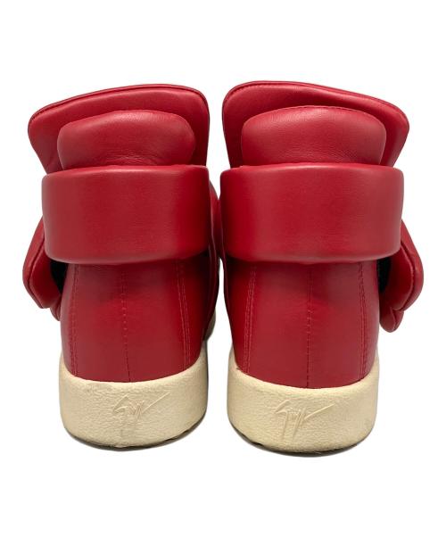GIUSEPPE ZANOTTI（ジュゼッペザノッティ）GIUSEPPE ZANOTTI (ジュゼッペザノッティ) ハイカットスニーカー レッド サイズ:42 1/2の古着・服飾アイテム
