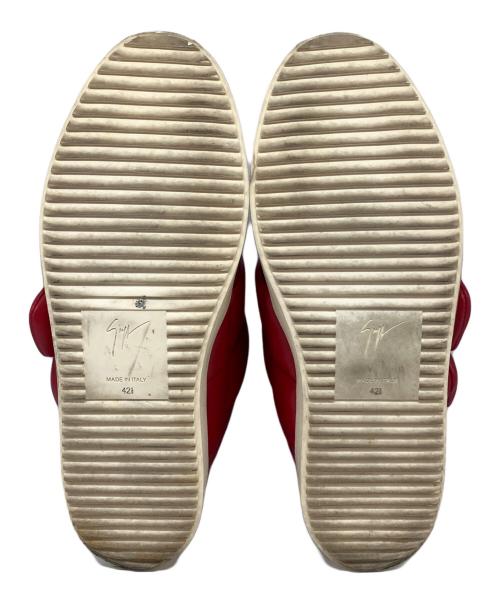GIUSEPPE ZANOTTI（ジュゼッペザノッティ）GIUSEPPE ZANOTTI (ジュゼッペザノッティ) ハイカットスニーカー レッド サイズ:42 1/2の古着・服飾アイテム