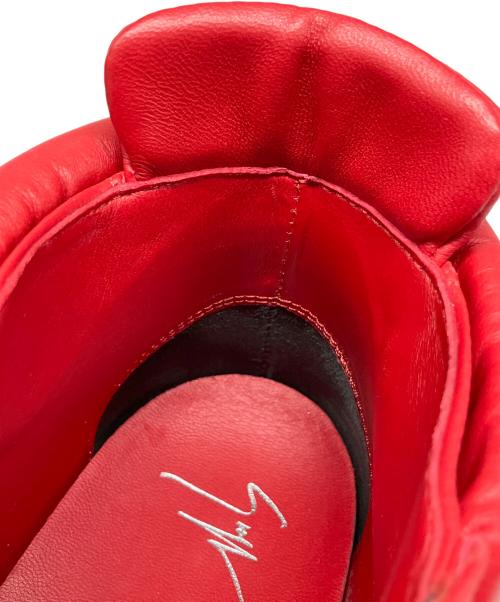 GIUSEPPE ZANOTTI（ジュゼッペザノッティ）GIUSEPPE ZANOTTI (ジュゼッペザノッティ) ハイカットスニーカー レッド サイズ:42 1/2の古着・服飾アイテム