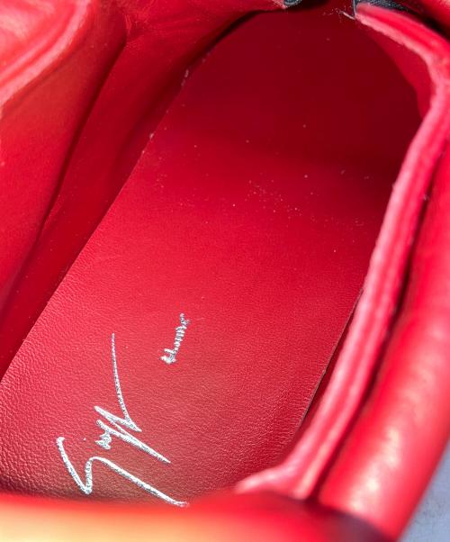 GIUSEPPE ZANOTTI（ジュゼッペザノッティ）GIUSEPPE ZANOTTI (ジュゼッペザノッティ) ハイカットスニーカー レッド サイズ:42 1/2の古着・服飾アイテム