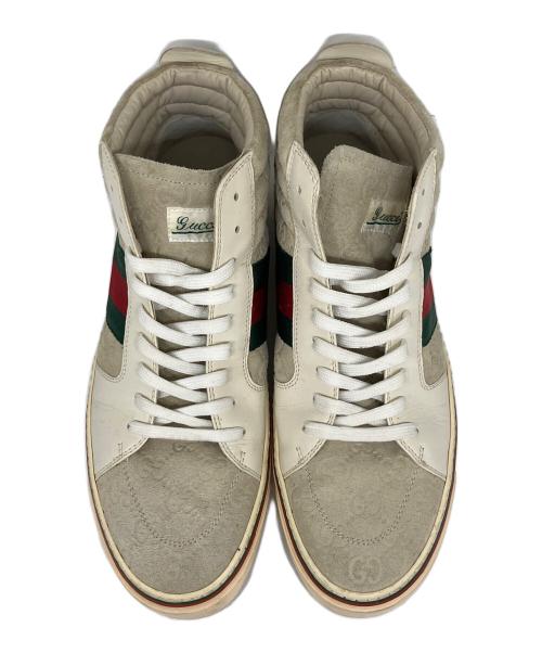 GUCCI（グッチ）GUCCI (グッチ) ハイカットスニーカー ベージュ サイズ:42の古着・服飾アイテム