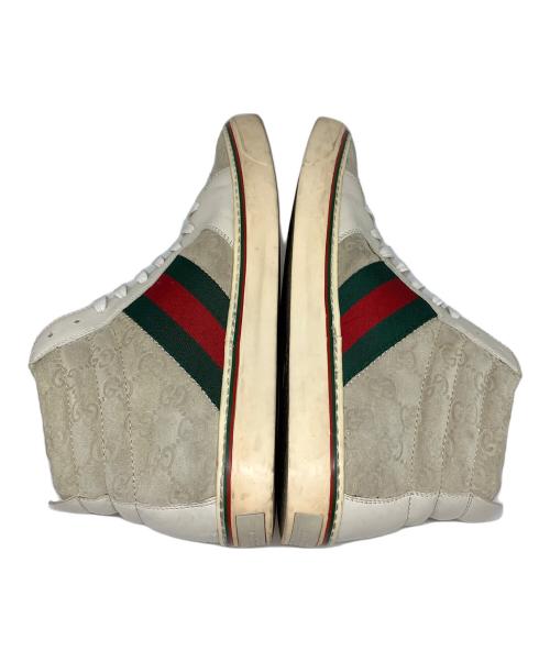 GUCCI（グッチ）GUCCI (グッチ) ハイカットスニーカー ベージュ サイズ:42の古着・服飾アイテム