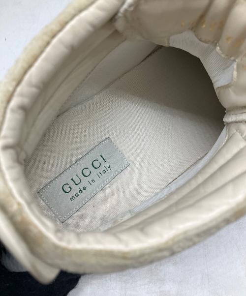 GUCCI（グッチ）GUCCI (グッチ) ハイカットスニーカー ベージュ サイズ:42の古着・服飾アイテム