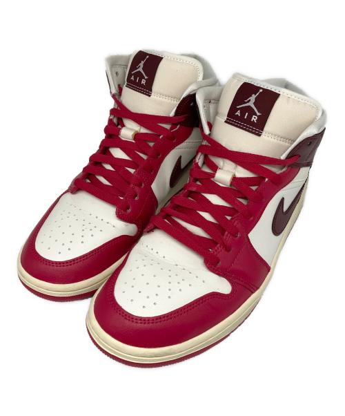 NIKE（ナイキ）NIKE (ナイキ) WMNS AIR JORDAN 1 MID レッド×ホワイト サイズ:US10.5の古着・服飾アイテム