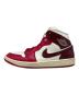 NIKE (ナイキ) WMNS AIR JORDAN 1 MID レッド×ホワイト サイズ:US10.5：10000円