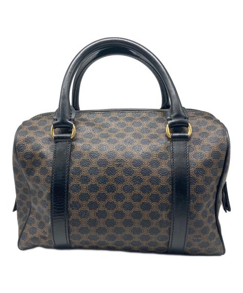 CELINE（セリーヌ）CELINE (セリーヌ) ミニボストンバッグ マカダム柄 ブラウン×ブラックの古着・服飾アイテム