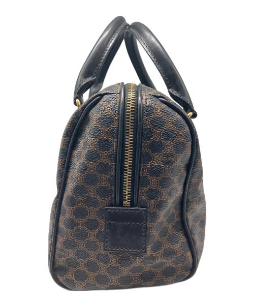 CELINE（セリーヌ）CELINE (セリーヌ) ミニボストンバッグ マカダム柄 ブラウン×ブラックの古着・服飾アイテム