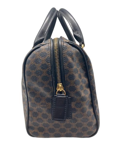CELINE（セリーヌ）CELINE (セリーヌ) ミニボストンバッグ マカダム柄 ブラウン×ブラックの古着・服飾アイテム