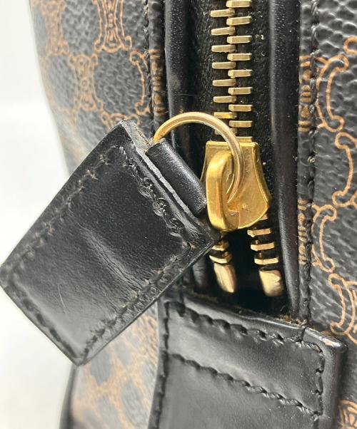 CELINE（セリーヌ）CELINE (セリーヌ) ミニボストンバッグ マカダム柄 ブラウン×ブラックの古着・服飾アイテム