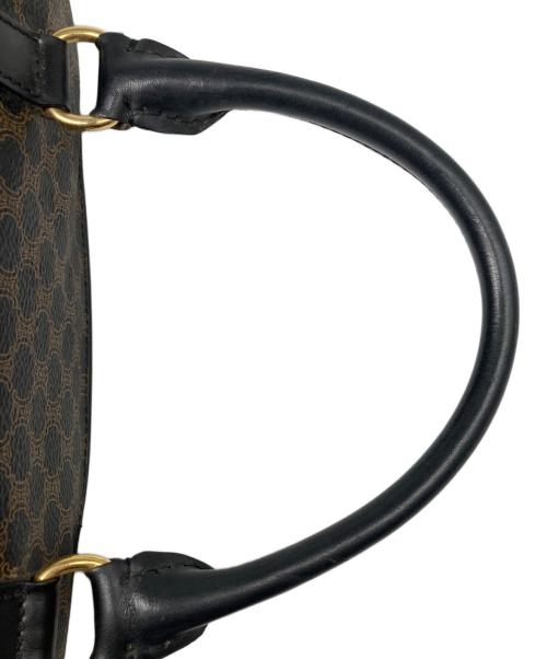 CELINE（セリーヌ）CELINE (セリーヌ) ミニボストンバッグ マカダム柄 ブラウン×ブラックの古着・服飾アイテム