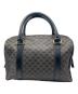 CELINE (セリーヌ) ミニボストンバッグ マカダム柄 ブラウン×ブラック：50000円