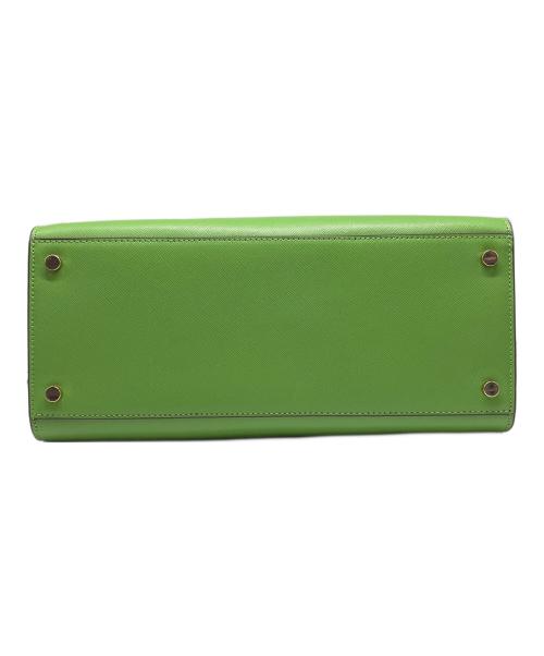 Kate Spade（ケイトスペード）Kate Spade (ケイトスペード) マディソン ミディアム サッチェル 黄緑の古着・服飾アイテム