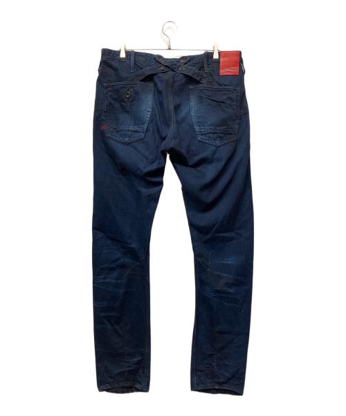 Denham（デンハム）Denham (デンハム) CROSSBACK CARROT FIT MIJTATAMI インディゴ サイズ: 91cm (W36)の古着・服飾アイテム