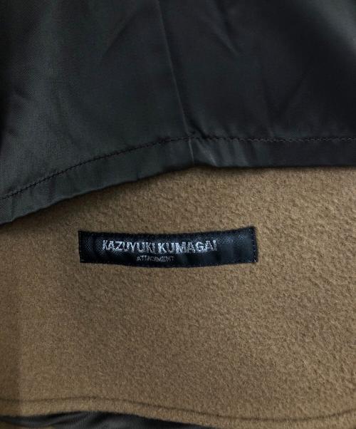 KAZUYUKI KUMAGAI ATTACHMENT（カズユキクマガイ アタッチメント）KAZUYUKI KUMAGAI ATTACHMENT (カズユキクマガイ アタッチメント) カシミヤ混ダブルフェイスビーバー ベージュ サイズ:Mの古着・服飾アイテム