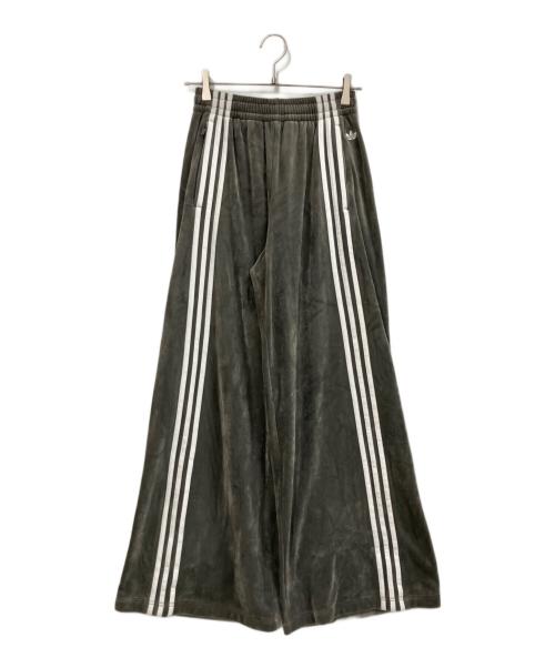 adidas（アディダス）adidas (アディダス) ベルベット ルーズ トラックパンツ グレー サイズ:Sの古着・服飾アイテム