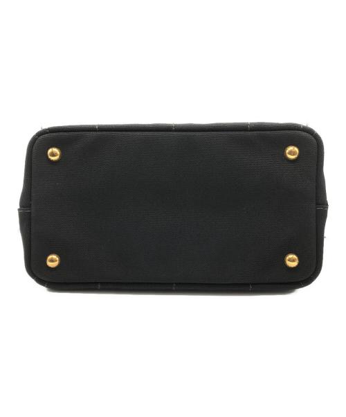 PRADA（プラダ）PRADA (プラダ) カナパ　キャンバストートバッグ　ショルダー付 ブラックの古着・服飾アイテム