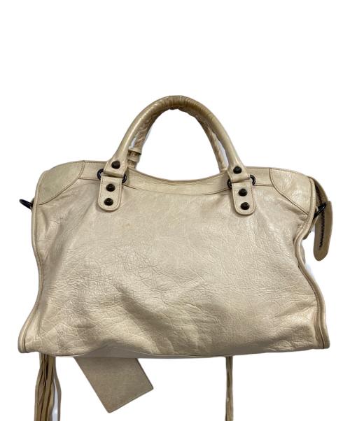 BALENCIAGA（バレンシアガ）BALENCIAGA (バレンシアガ) 2WAYハンドバッグ  ベージュの古着・服飾アイテム