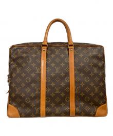 LOUIS VUITTON（ルイ ヴィトン）の古着「ポルトドキュマン ヴォワヤージュ モノグラム ビジネスバッグ」｜ブラウン