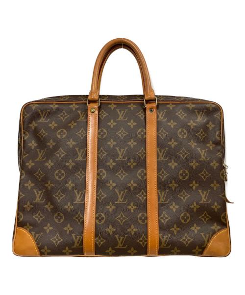 LOUIS VUITTON（ルイ ヴィトン）LOUIS VUITTON (ルイ ヴィトン) ポルトドキュマン ヴォワヤージュ モノグラム ビジネスバッグ ブラウンの古着・服飾アイテム