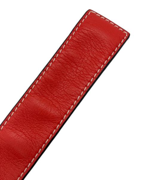 LOEWE（ロエベ）LOEWE (ロエベ) レザーマグネットバングル レッドの古着・服飾アイテム