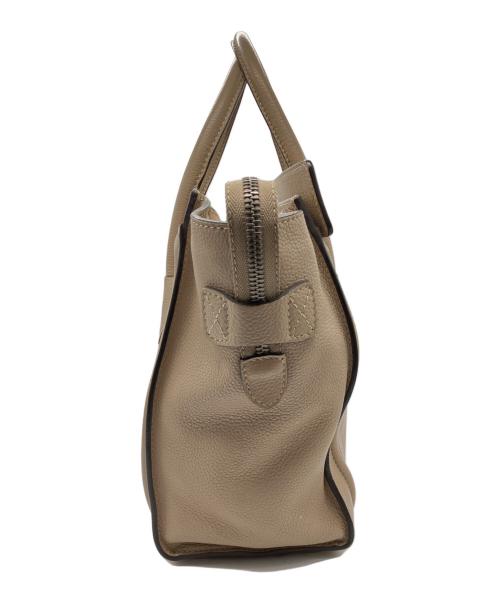 CELINE（セリーヌ）CELINE (セリーヌ) ラゲージマイクロショッパートートバッグ ベージュの古着・服飾アイテム