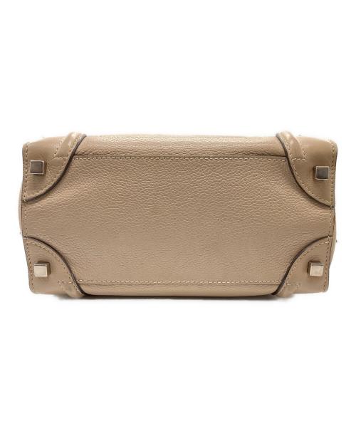 CELINE（セリーヌ）CELINE (セリーヌ) ラゲージマイクロショッパートートバッグ ベージュの古着・服飾アイテム