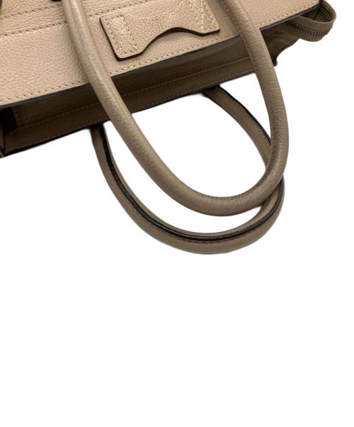 CELINE（セリーヌ）CELINE (セリーヌ) ラゲージマイクロショッパートートバッグ ベージュの古着・服飾アイテム