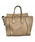 CELINE (セリーヌ) ラゲージマイクロショッパートートバッグ ベージュ：60000円