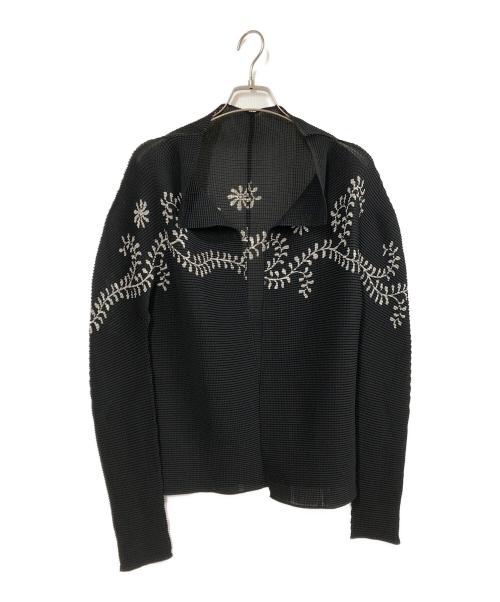 me ISSEY MIYAKE（ミーイッセイ ミヤケ）me ISSEY MIYAKE (ミーイッセイ ミヤケ) カーディガン ブラック サイズ:-の古着・服飾アイテム