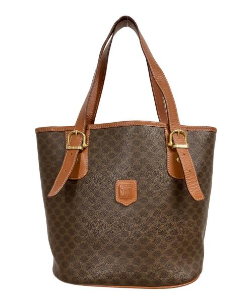 CELINE（セリーヌ）CELINE (セリーヌ) マカダム柄　トートバッグ ブラウンの古着・服飾アイテム