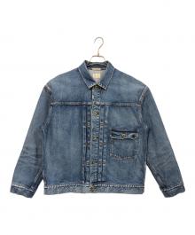 Attick by Johnbull（アティックバイジョンブル）の古着「ヴィンテージ加工デニムトラッカージャケット 」｜インディゴ