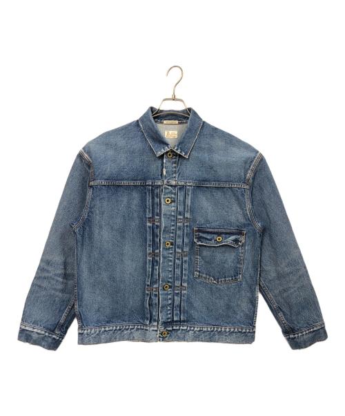 Attick by Johnbull（アティックバイジョンブル）Attick by Johnbull (アティックバイジョンブル) ヴィンテージ加工デニムトラッカージャケット  インディゴ サイズ:FREEの古着・服飾アイテム