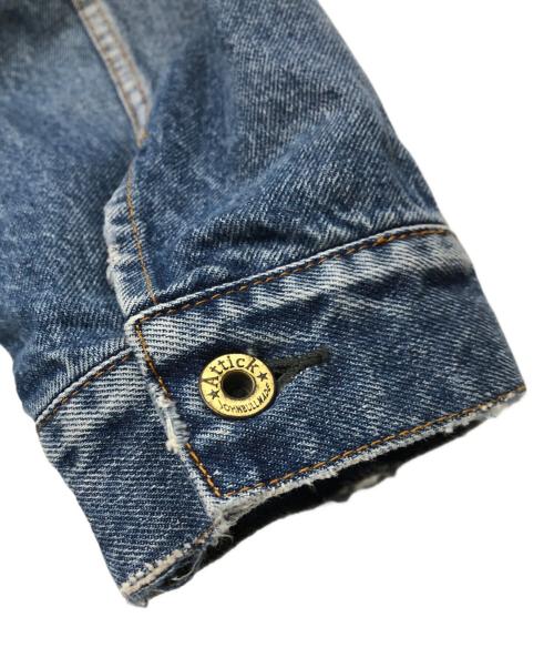 Attick by Johnbull（アティックバイジョンブル）Attick by Johnbull (アティックバイジョンブル) ヴィンテージ加工デニムトラッカージャケット  インディゴ サイズ:FREEの古着・服飾アイテム