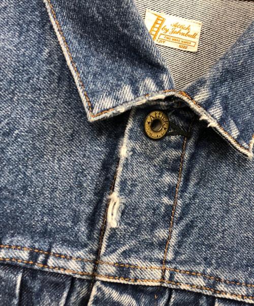 Attick by Johnbull（アティックバイジョンブル）Attick by Johnbull (アティックバイジョンブル) ヴィンテージ加工デニムトラッカージャケット  インディゴ サイズ:FREEの古着・服飾アイテム