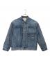 Attick by Johnbull（アティックバイジョンブル）の古着「ヴィンテージ加工デニムトラッカージャケット 」｜インディゴ