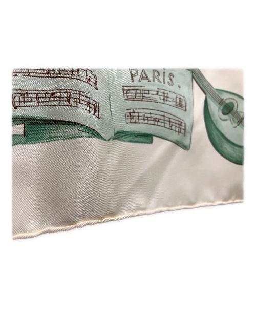 HERMES（エルメス）HERMES (エルメス) カレ90 バレリーナ シルクスカーフ アイボリー×ピンク サイズ:90×90の古着・服飾アイテム