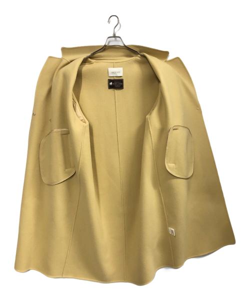 nano・universe（ナノ・ユニバース）nano・universe (ナノ・ユニバース) PURE LAMBS リバーロングコート イエロー サイズ:Mの古着・服飾アイテム
