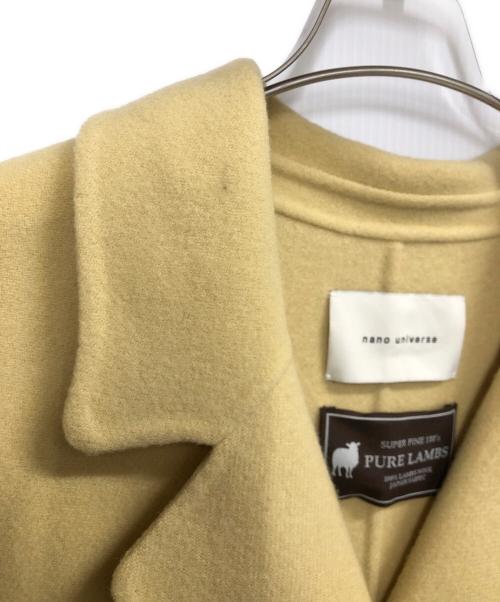 nano・universe（ナノ・ユニバース）nano・universe (ナノ・ユニバース) PURE LAMBS リバーロングコート イエロー サイズ:Mの古着・服飾アイテム