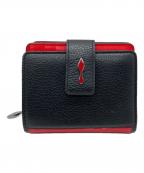 Christian Louboutinクリスチャン・ルブタン）の古着「2つ折り財布」｜ブラック×レッド