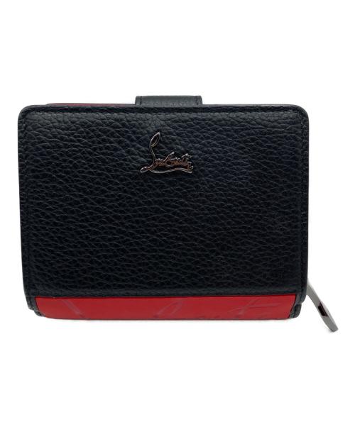Christian Louboutin（クリスチャン・ルブタン）Christian Louboutin (クリスチャン・ルブタン) 2つ折り財布 ブラック×レッドの古着・服飾アイテム