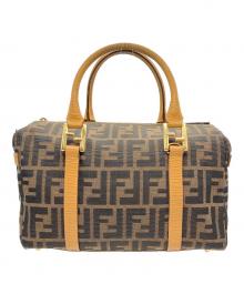 FENDI（フェンディ）の古着「ズッカ 2wayミニボストンバッグ」｜ブラウン×ベージュ