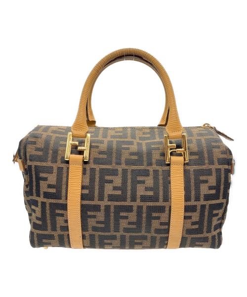 FENDI（フェンディ）FENDI (フェンディ) ズッカ 2wayミニボストンバッグ ブラウン×ベージュの古着・服飾アイテム