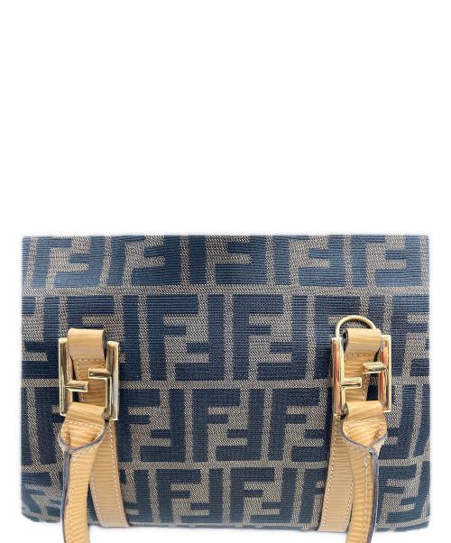 FENDI（フェンディ）FENDI (フェンディ) ズッカ 2wayミニボストンバッグ ブラウン×ベージュの古着・服飾アイテム