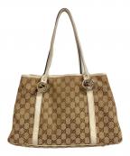 GUCCIグッチ）の古着「GGツインズ　トートバッグ」｜ホワイト×ブラウン
