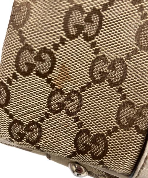GUCCI（グッチ）GUCCI (グッチ) GGツインズ　トートバッグ ホワイト×ブラウンの古着・服飾アイテム