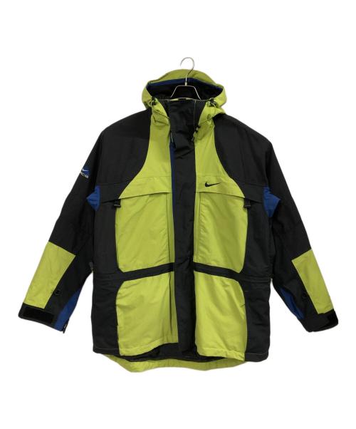 NIKE ACG（ナイキエーシージー）NIKE ACG (ナイキエーシージー) フーデッドジャケット ブラック×イエロー サイズ:XLの古着・服飾アイテム
